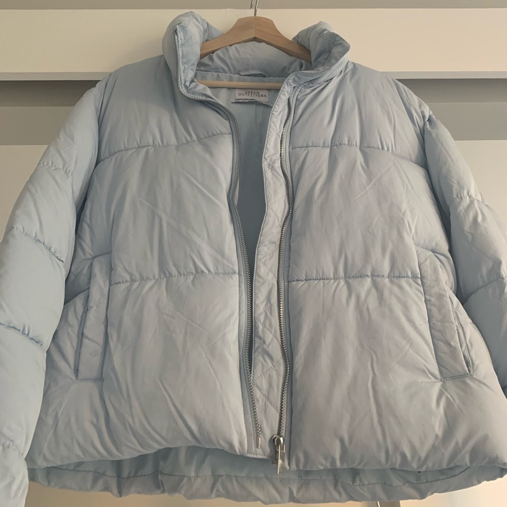 NWOT Urban Outfitters Cloud Blue Puffer Jacket